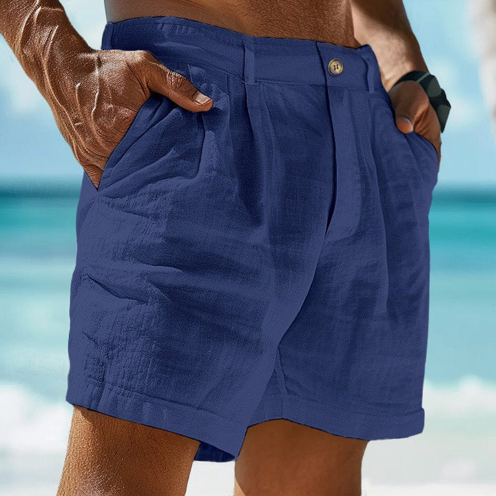 Thomas | Chic Pleated Linen Shorts for Men