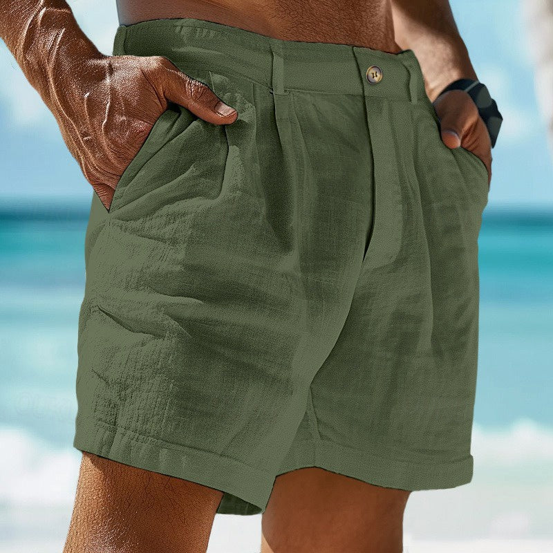 Thomas | Chic Pleated Linen Shorts for Men