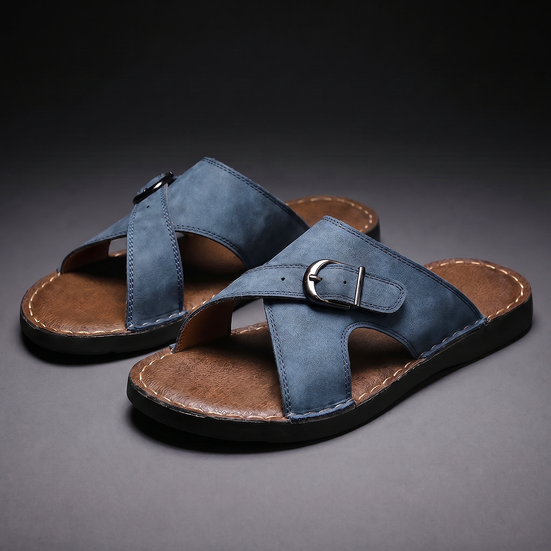 Thomas | Effortless Criss-Cross Buckle Men Slides