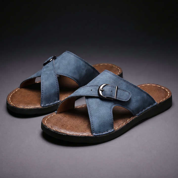 Thomas | Effortless Criss-Cross Buckle Men Slides