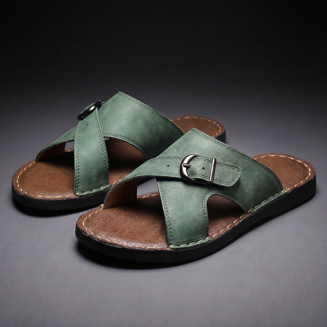 Thomas | Effortless Criss-Cross Buckle Men Slides