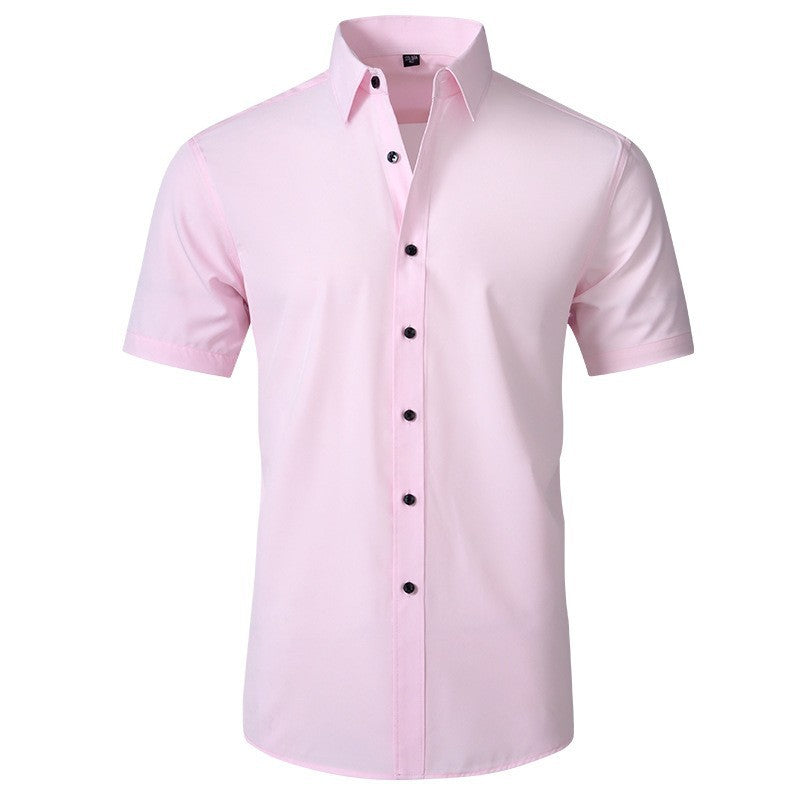 Tommy | Cosy Slim Fit Short Sleeve Shirt with Button Detail