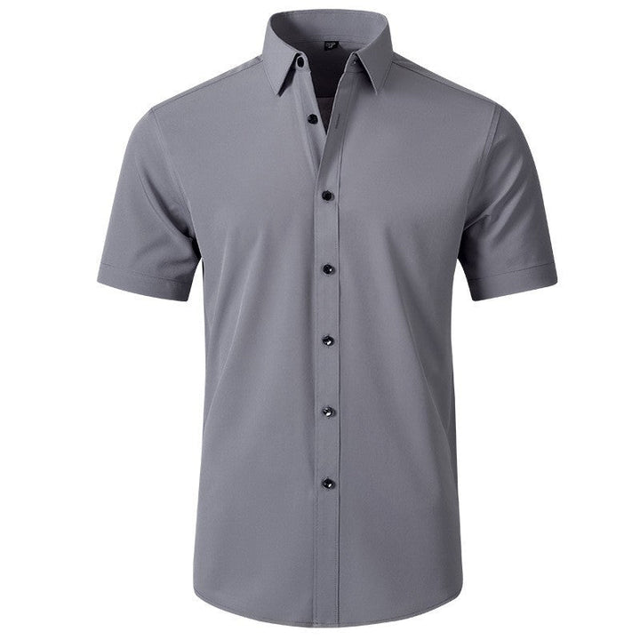 Tommy | Cosy Slim Fit Short Sleeve Shirt with Button Detail