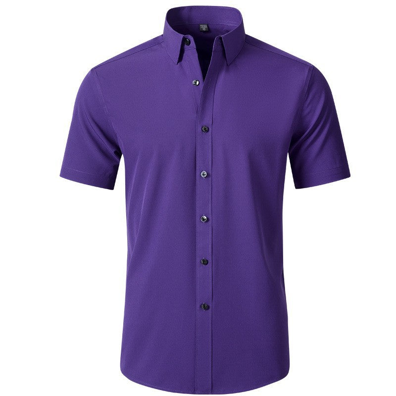 Tommy | Cosy Slim Fit Short Sleeve Shirt with Button Detail