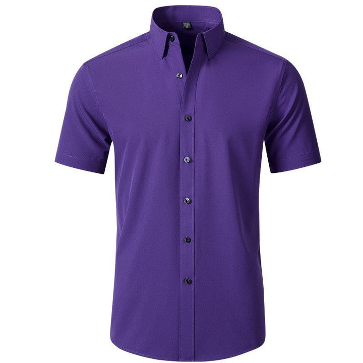 Tommy | Cosy Slim Fit Short Sleeve Shirt with Button Detail