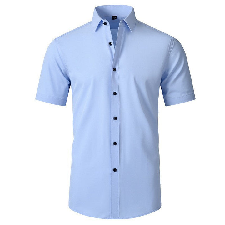 Tommy | Cosy Slim Fit Short Sleeve Shirt with Button Detail