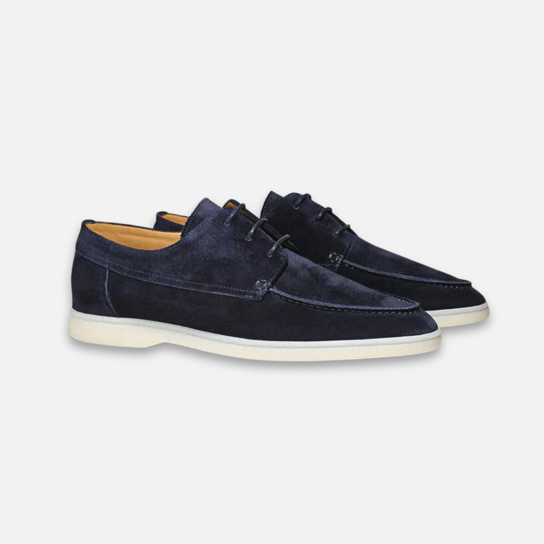 Vincent | Effortless Lace-Up Suede-Look Boat Shoes