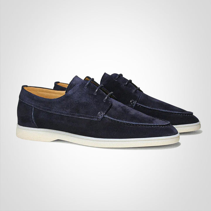 Vincent | Effortless Lace-Up Suede-Look Boat Shoes