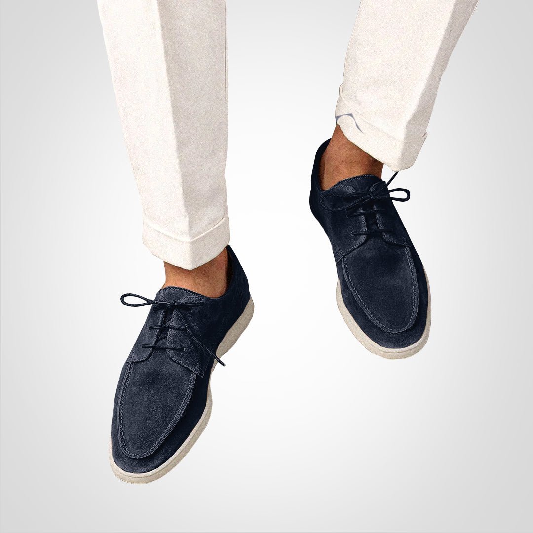 Vincent | Effortless Lace-Up Suede-Look Boat Shoes