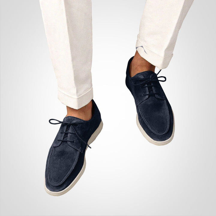 Vincent | Effortless Lace-Up Suede-Look Boat Shoes