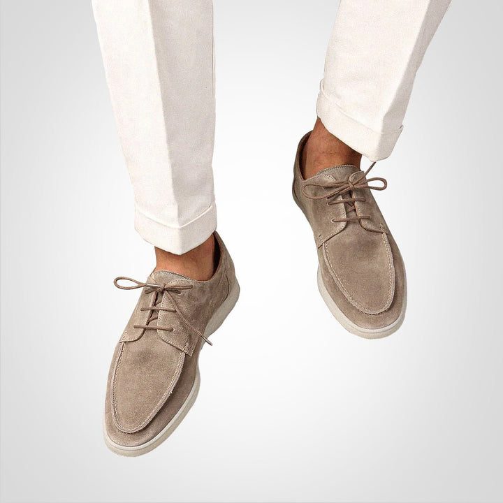 Vincent | Effortless Lace-Up Suede-Look Boat Shoes