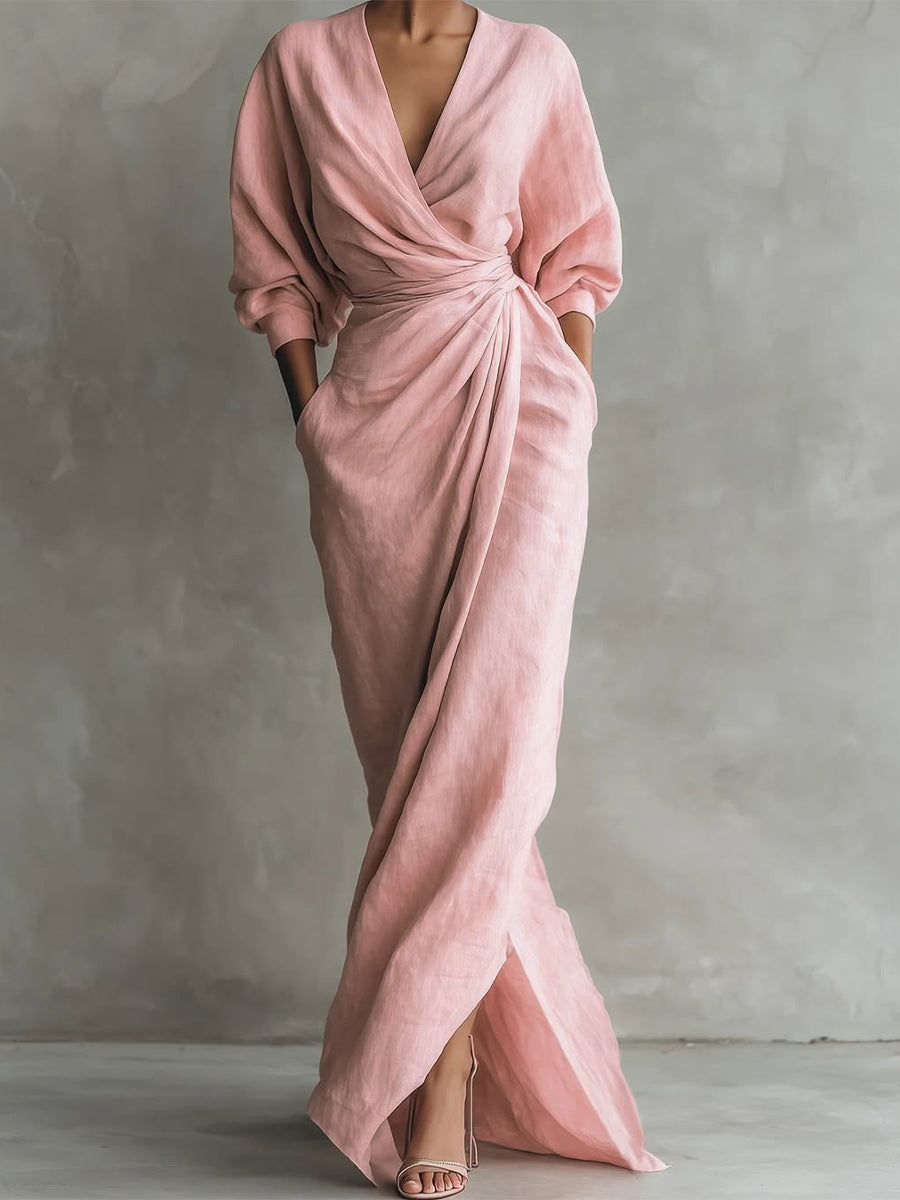 Violet | Chic Wrap Maxi Party Dress