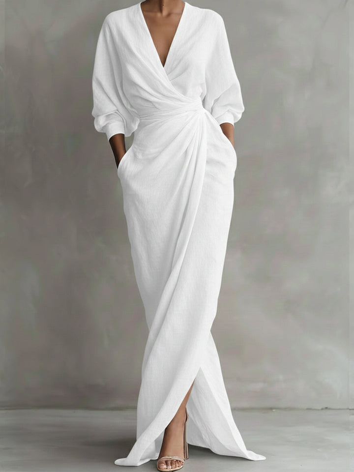 Violet | Chic Wrap Maxi Party Dress