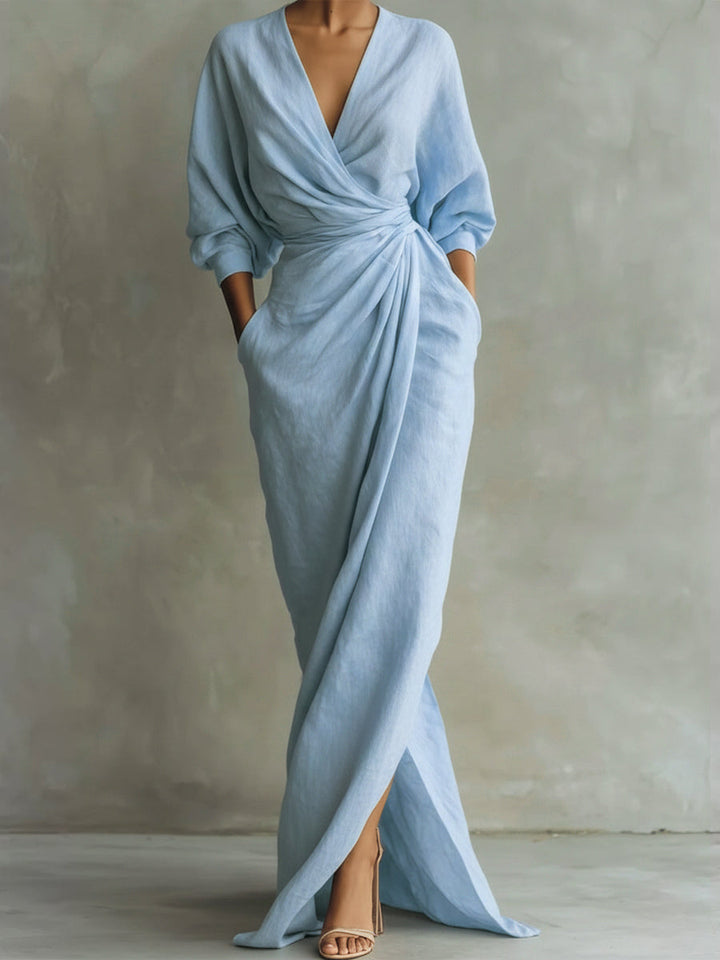 Violet | Chic Wrap Maxi Party Dress