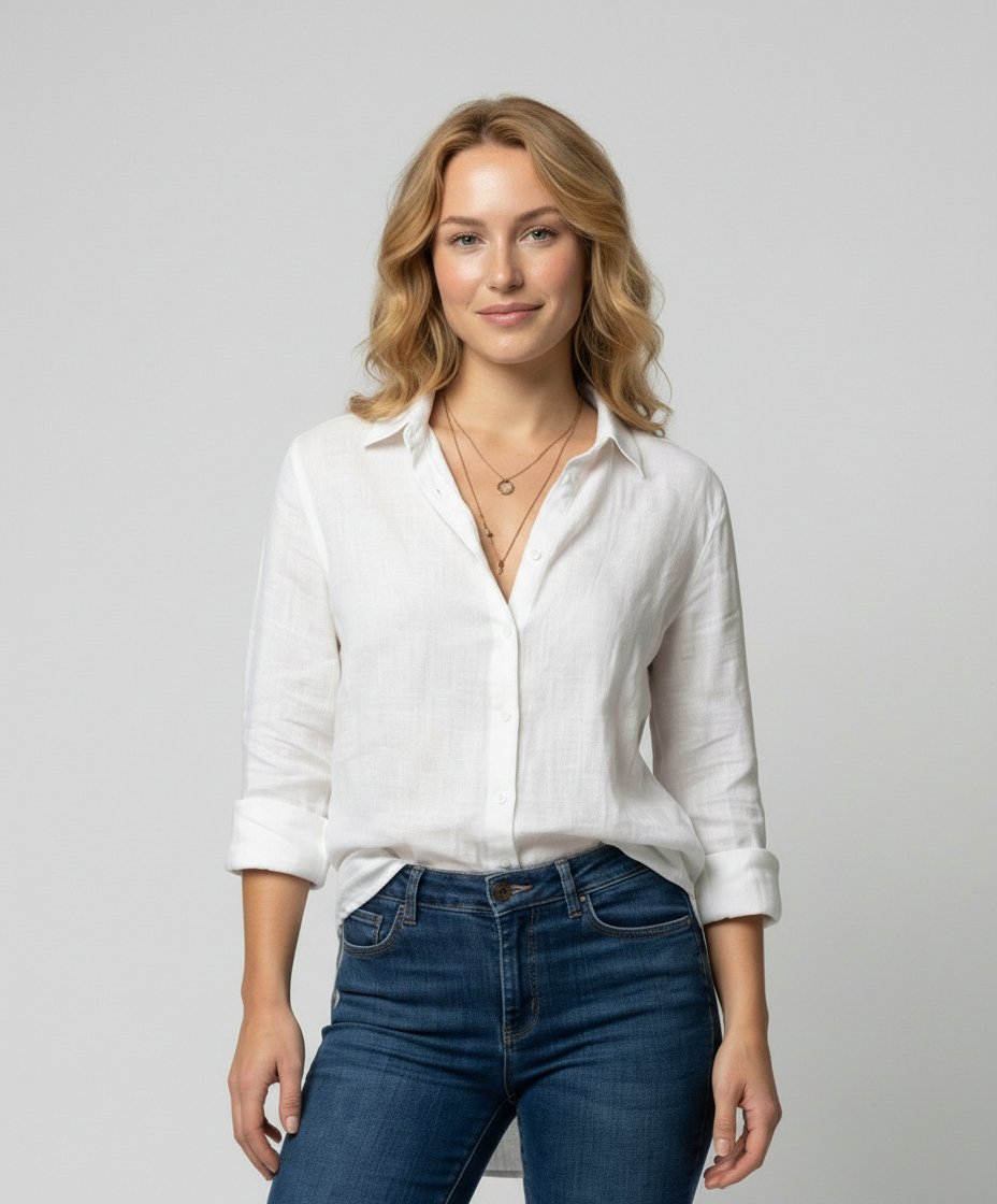 Violet | Timeless Relaxed-Fit Button-Up Linen Shirt