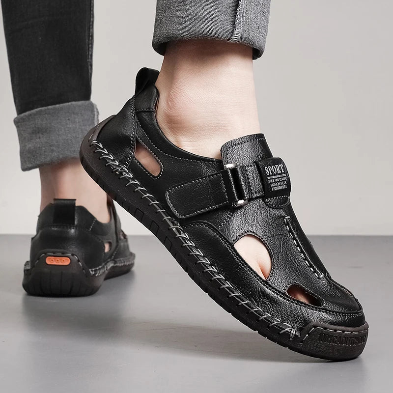 William | Relaxed Closed Toe Buckle Mens Sandals