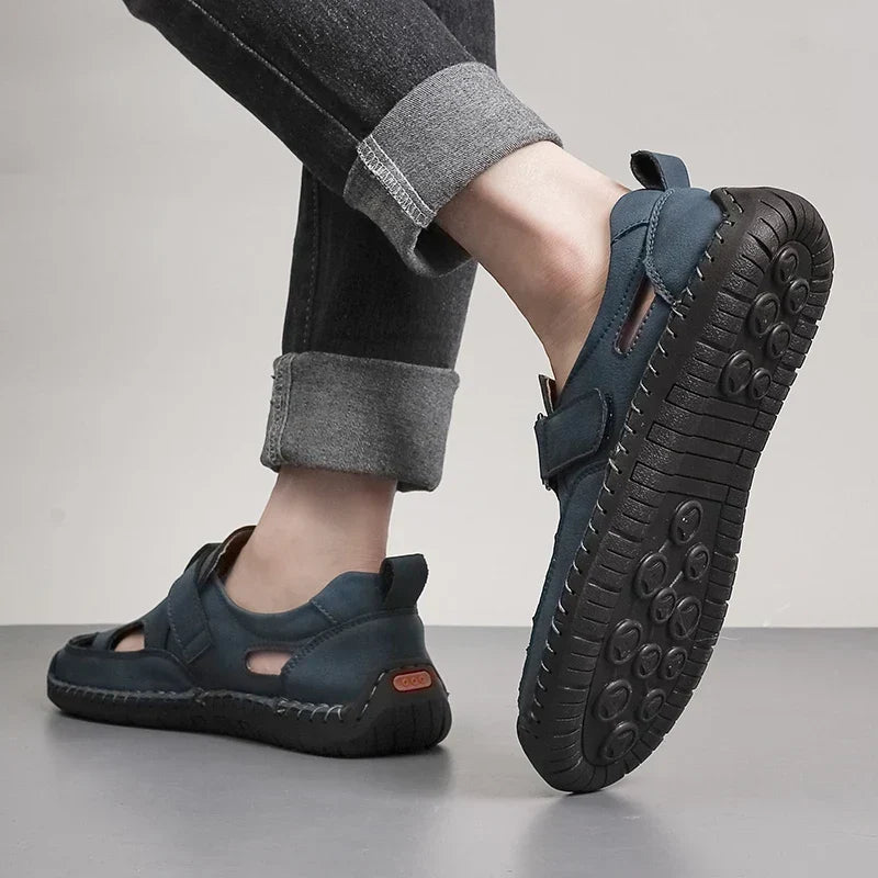 William | Relaxed Closed Toe Buckle Mens Sandals