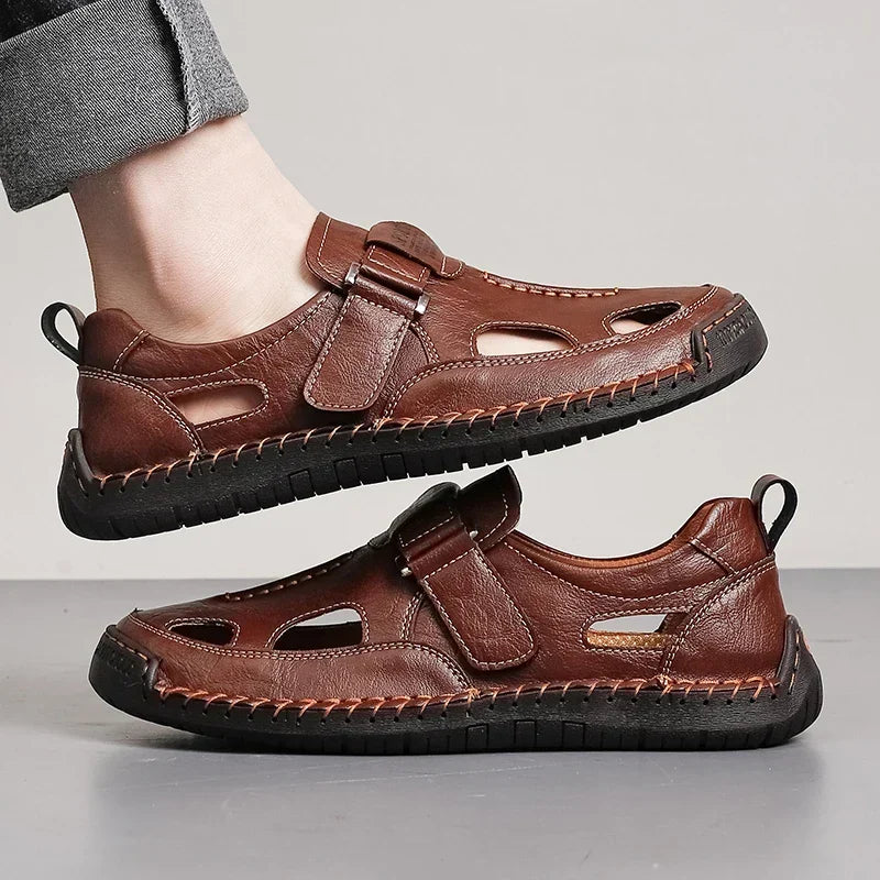 William | Relaxed Closed Toe Buckle Mens Sandals