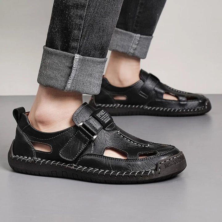 William | Relaxed Closed Toe Buckle Mens Sandals