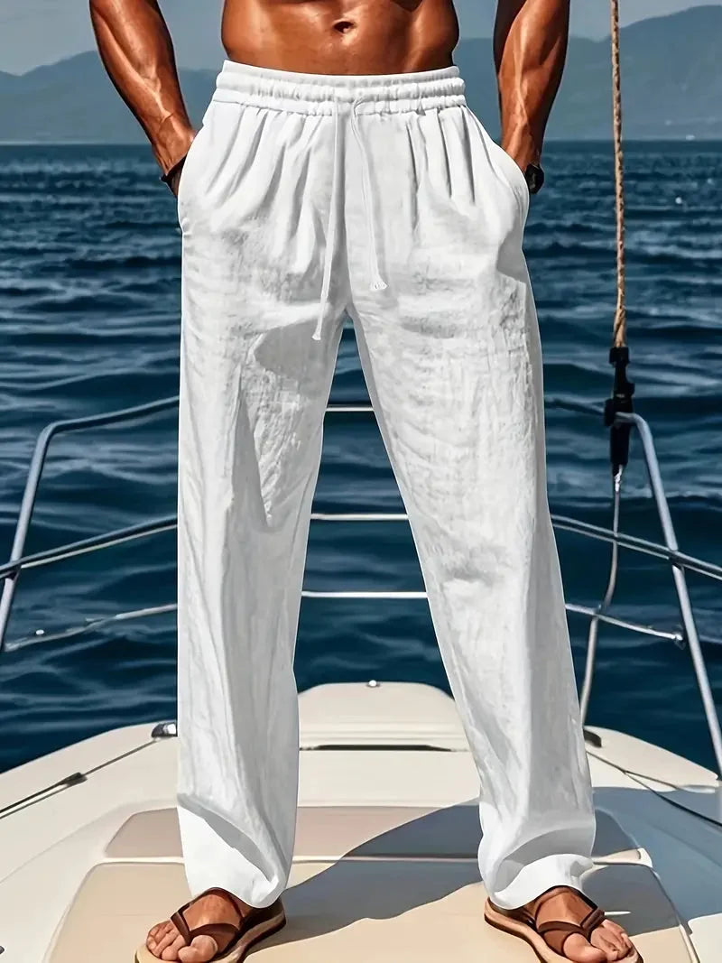 William | Stylish Relaxed Wide-Leg Linen Pants