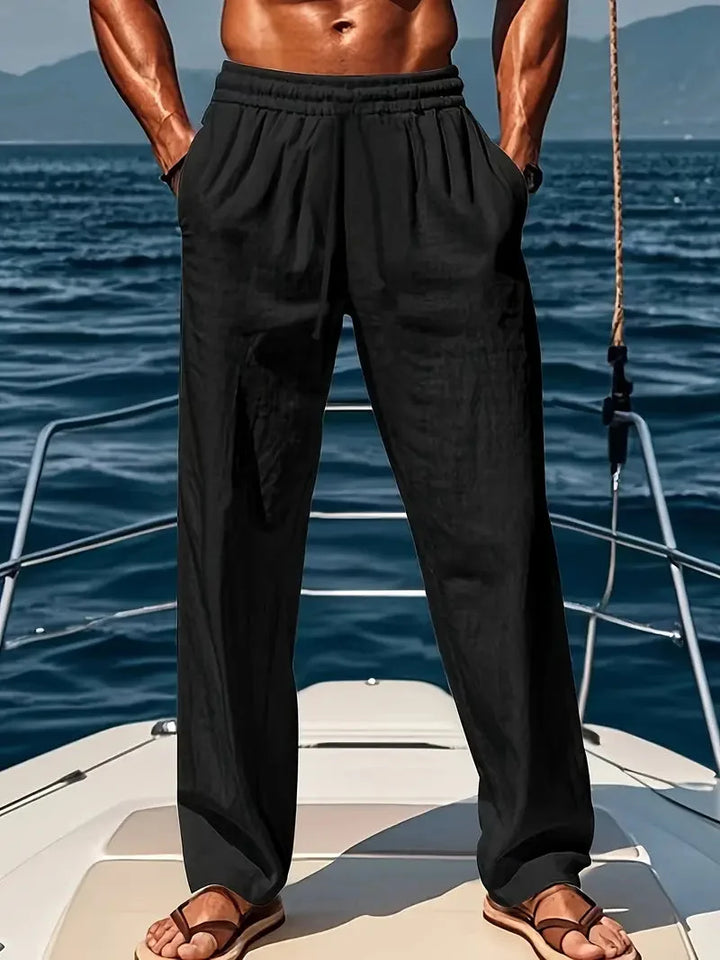 William | Stylish Relaxed Wide-Leg Linen Pants