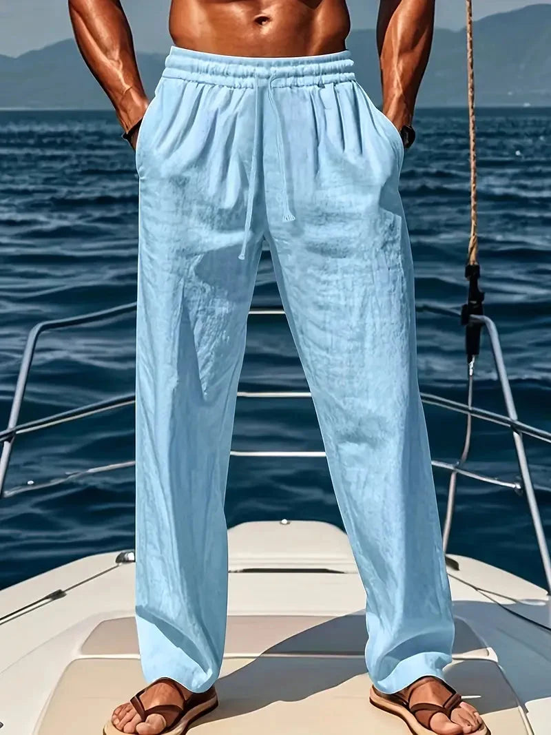 William | Stylish Relaxed Wide-Leg Linen Pants