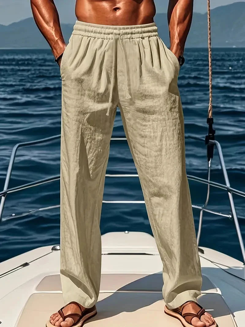 William | Stylish Relaxed Wide-Leg Linen Pants