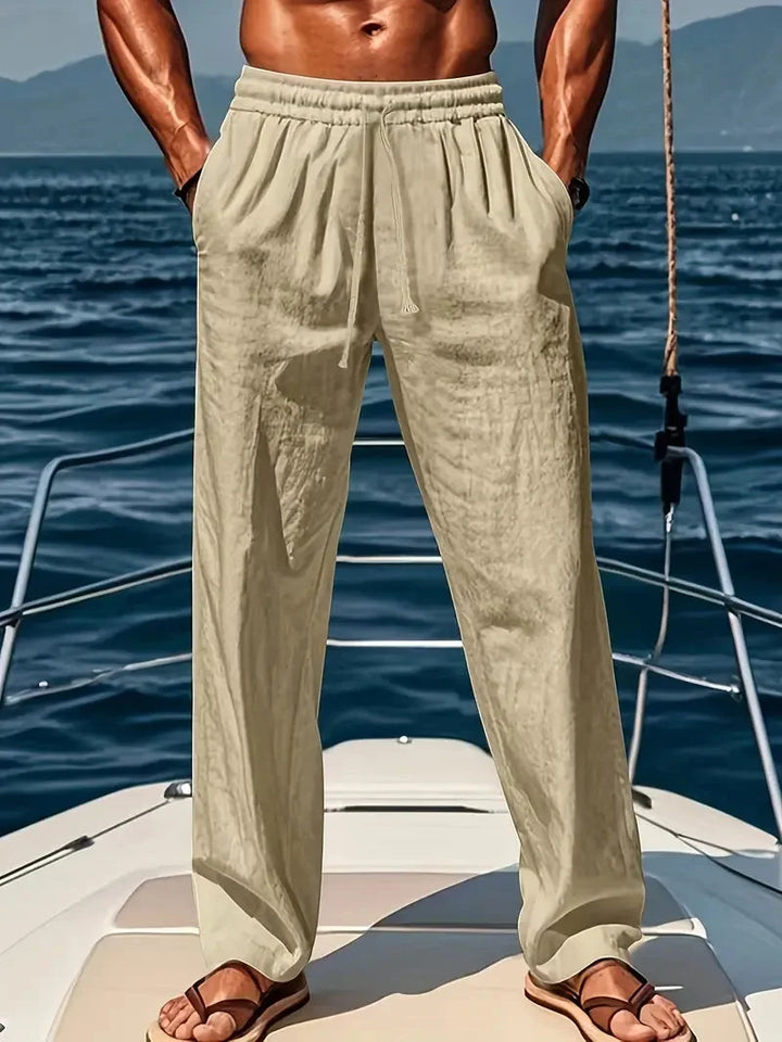William | Stylish Relaxed Wide-Leg Linen Pants