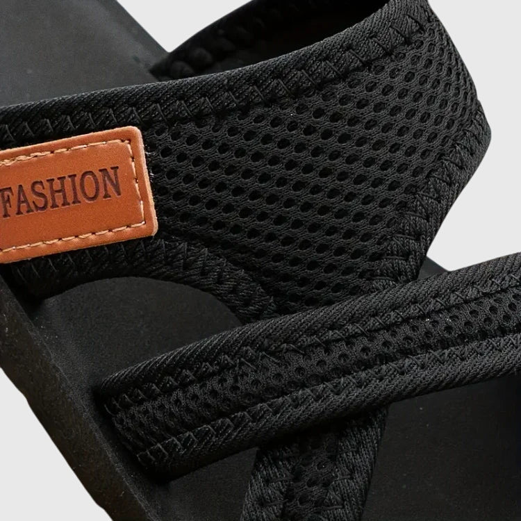 Willow | Cross Strap Slip On Flat Sandals