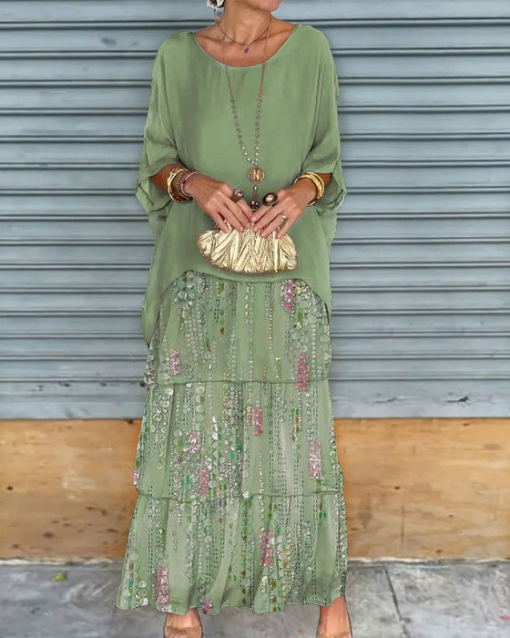 Willow | Effortless Tiered Sequin Maxi Boho Dress
