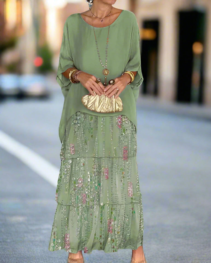 Willow | Effortless Tiered Sequin Maxi Boho Dress