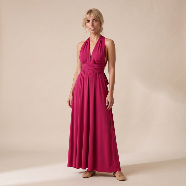Willow | Relaxed Wrap Waist Halter Races Maxi Dress