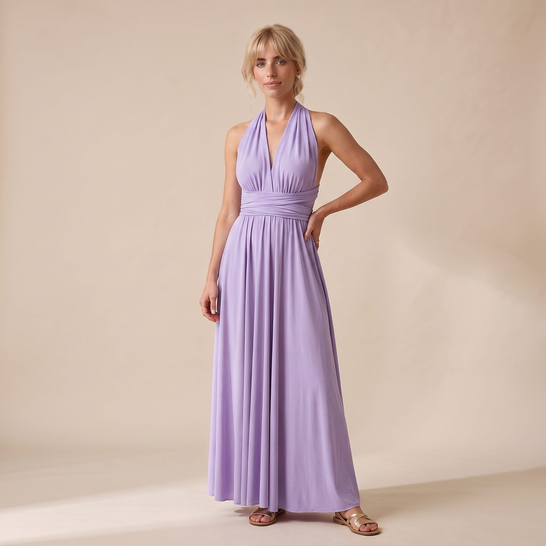 Willow | Relaxed Wrap Waist Halter Races Maxi Dress