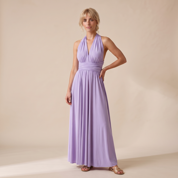 Willow | Relaxed Wrap Waist Halter Races Maxi Dress