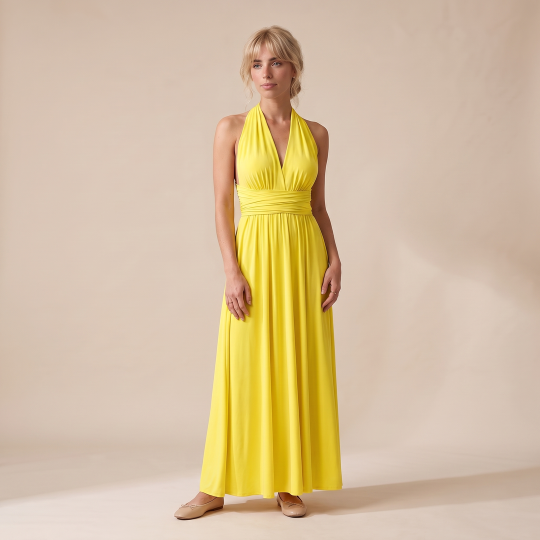 Willow | Relaxed Wrap Waist Halter Races Maxi Dress
