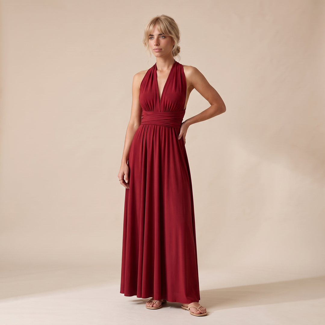 Willow | Relaxed Wrap Waist Halter Races Maxi Dress
