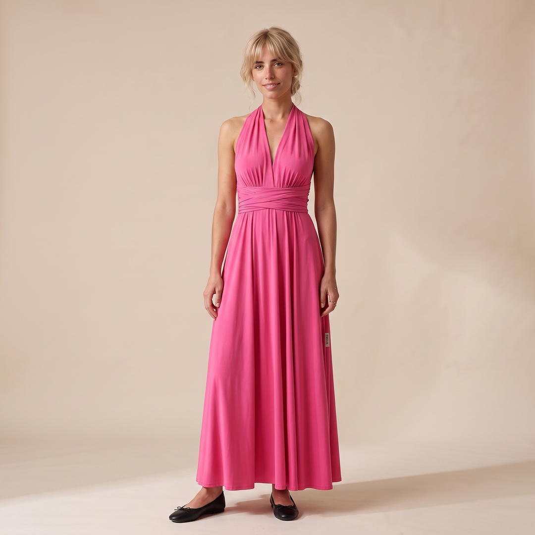Willow | Relaxed Wrap Waist Halter Races Maxi Dress