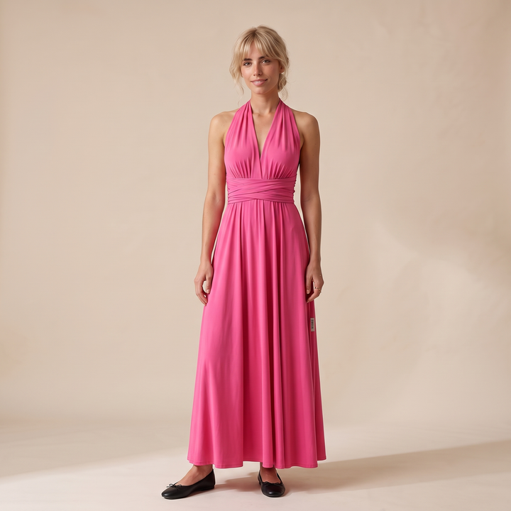 Willow | Relaxed Wrap Waist Halter Races Maxi Dress