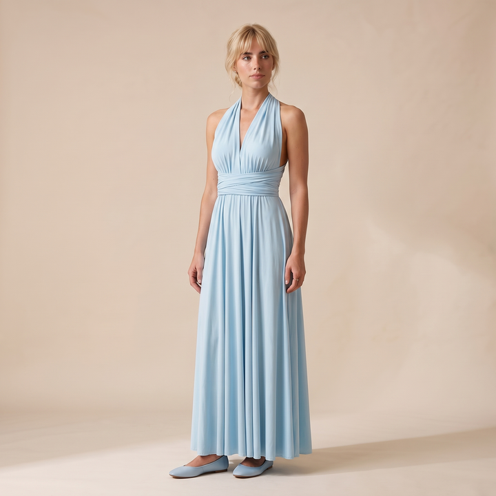 Willow | Relaxed Wrap Waist Halter Races Maxi Dress