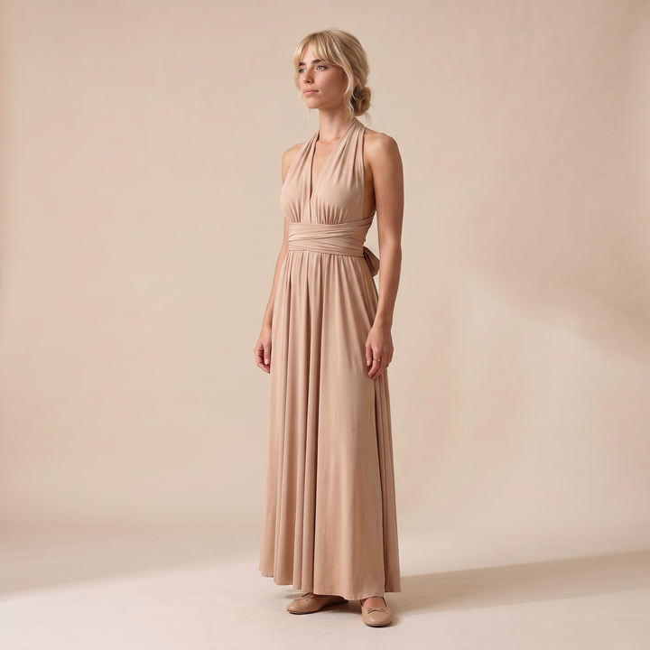 Willow | Relaxed Wrap Waist Halter Races Maxi Dress