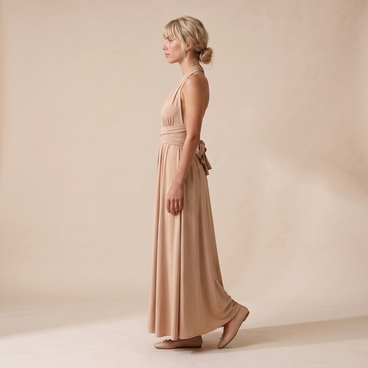 Willow | Relaxed Wrap Waist Halter Races Maxi Dress