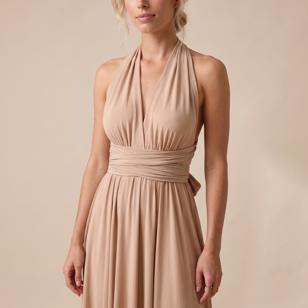 Willow | Relaxed Wrap Waist Halter Races Maxi Dress
