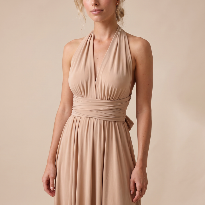 Willow | Relaxed Wrap Waist Halter Races Maxi Dress