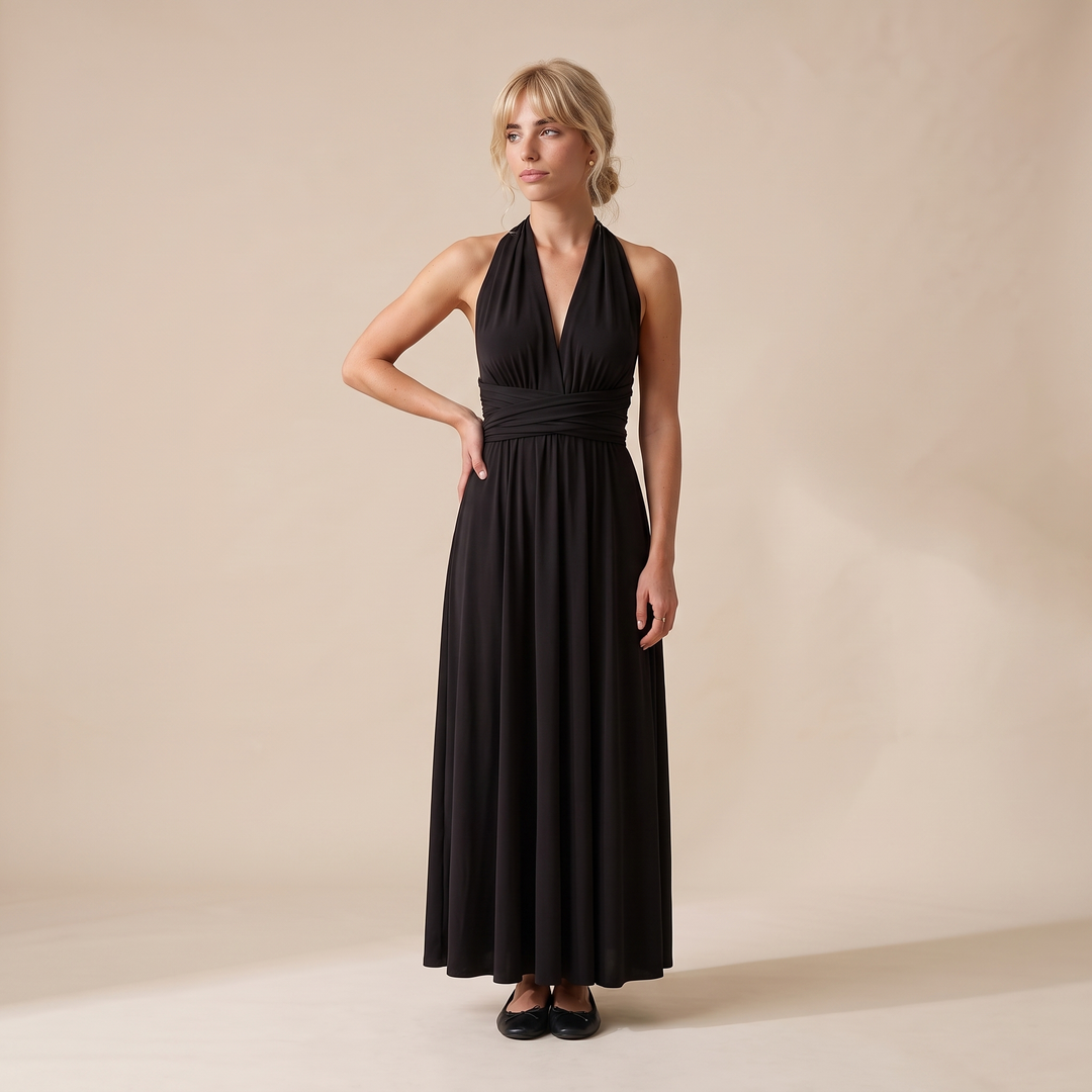 Willow | Relaxed Wrap Waist Halter Races Maxi Dress