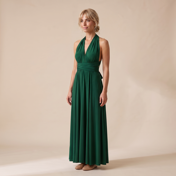 Willow | Relaxed Wrap Waist Halter Races Maxi Dress