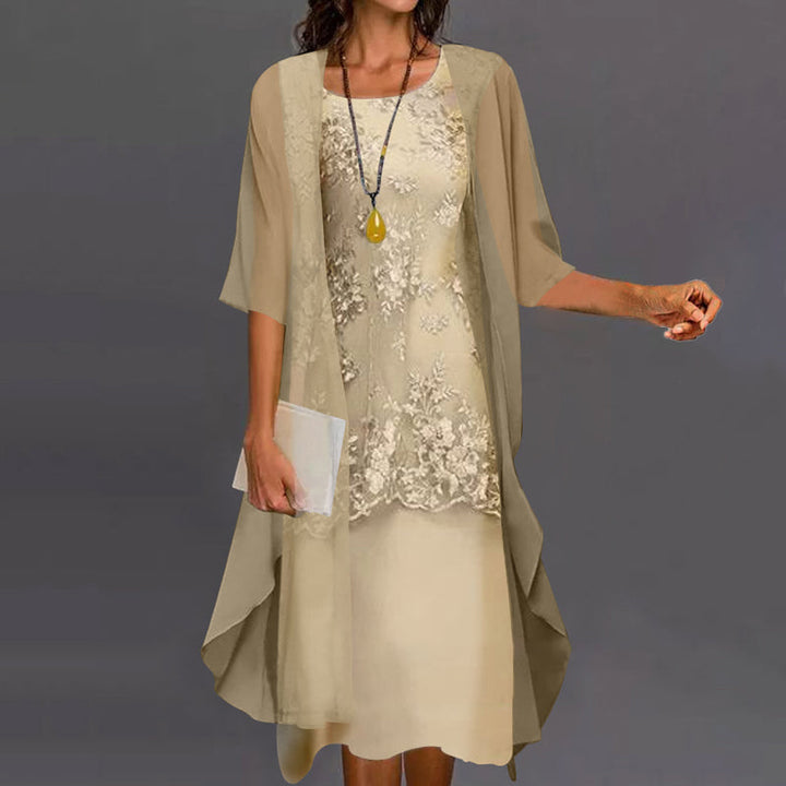 Willow | Sophisticated Floral Lace Two-Piece Cocktail Dress
