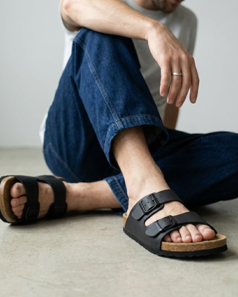 Xavier | Adjustable Double Buckle Mens Slides