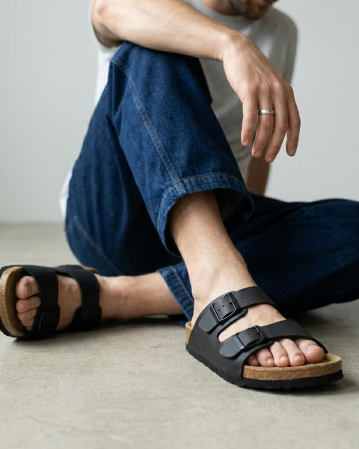 Xavier | Adjustable Double Buckle Mens Slides