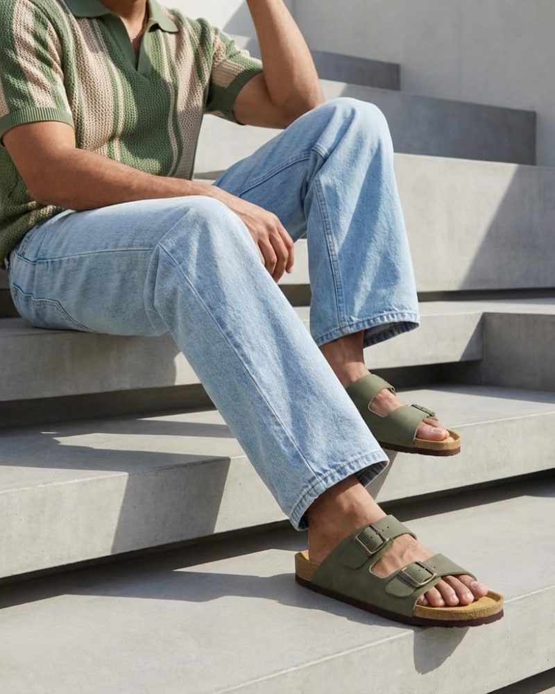 Xavier | Adjustable Double Buckle Mens Slides