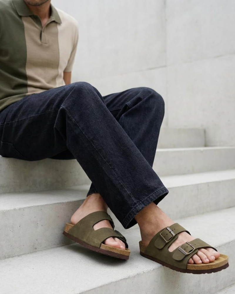 Xavier | Adjustable Double Buckle Mens Slides